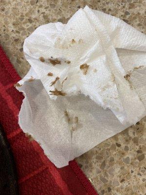 Dishwasher - gunk found in dishwasher tub on move in