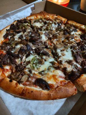 Steak bomb pizza - size small