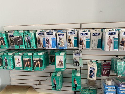 Jobst and Juzo compression stockings.