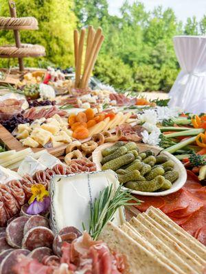 Grazing Table for wedding cocktail hour.