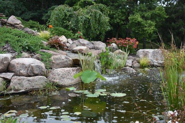 We Offer AquaScapes Pond and falls Features