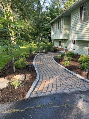 Front walk and garden