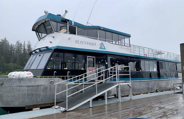 This is the vessel for the day cruise out on Glacier Bay.