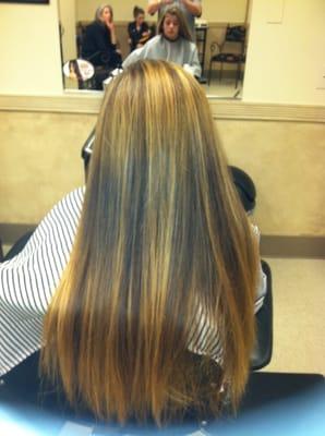 After Keratin Smooothing.  Color and Keratin done by Pat!