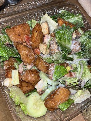 Crispy Chicken Ceasar Salad