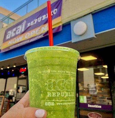 Açai Republic's Mr Green juice with  goji and açai