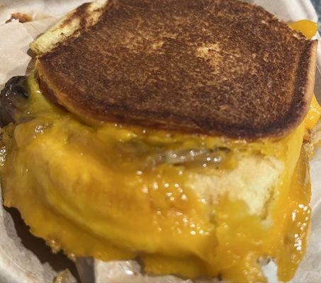 Build Your Own Grilled Cheese* tiny and on a hamburger bun