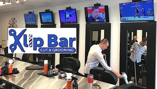 Klip Bar...Premium haircuts for men & young men..Flat screen tv's to watch your favorite sports, complimentary beverages and much more!