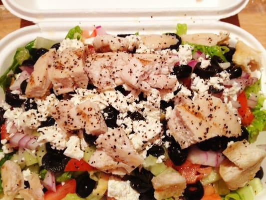 Greek Salad with Chicken Breast