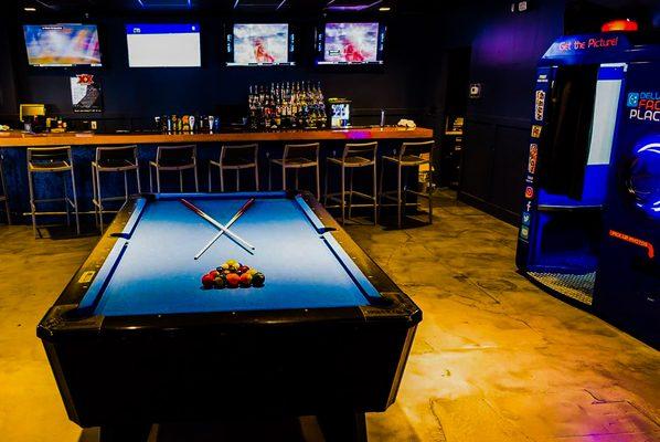 Renovated Interior with pool table, bar, TV's, and photo booth at SoHo Saloon, South Tampa