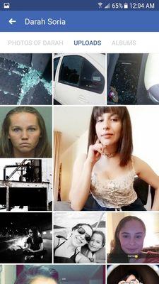 these are her pictures at the top after she knocked glass into her own car after slamming her own door