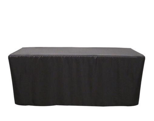 6ft black fitted tablecloth