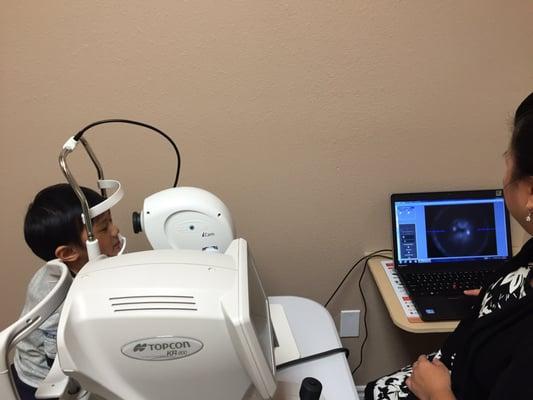 My son's first eye exam. Dr Nguyen was very patient with my 3 year old son.