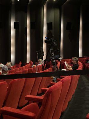 Cameras for Q & A after Grapes of Wrath