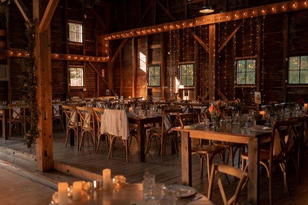 Barn interior.