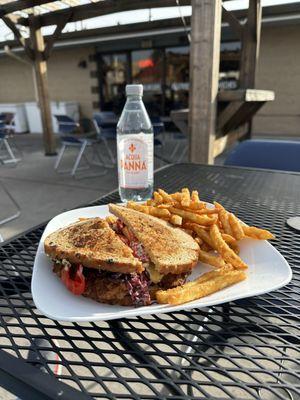 Schnitzel Sandwich with fries