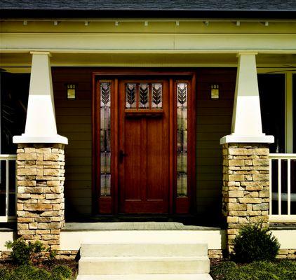 Craftsman Style Entry Door with Sidelites