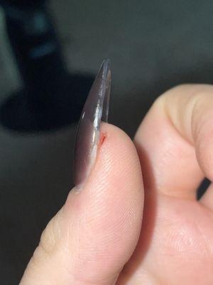 Nail cut from file