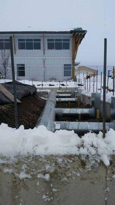 Underground duct installed at the PUD building in Bozeman.