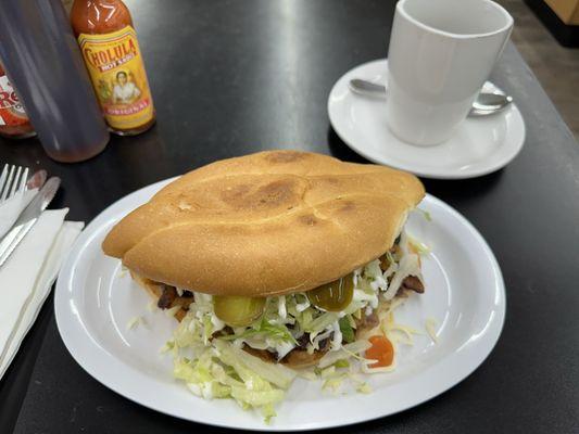 Tortas (al pastor) for breakfast