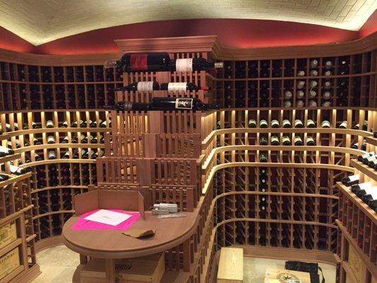 Another angle from the wine cellar we recently completed. We provided overhead lighting and lighting within the cellar.