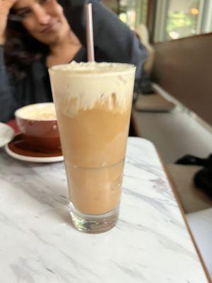 Iced burnt honey latte