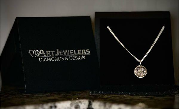 Pendant and Chain from Art Jeweler's customized same day in house within 10 minutes