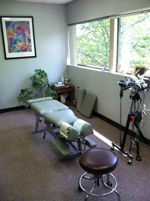 Enjoy the view in Room 1 and the Flexion Distraction table