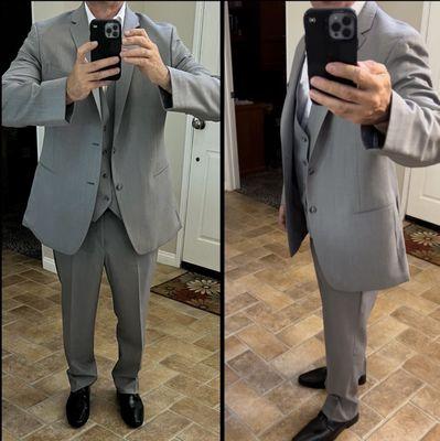 This is their idea of an acceptably fitted custom suit rental. Salesperson actually said "well the shoulders fit just fine"