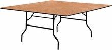 Square Plywood Table, Sizes:  48", 60", 72"