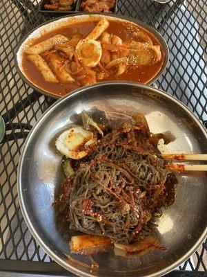 Bibim Naengmyeon and Tteokbokki