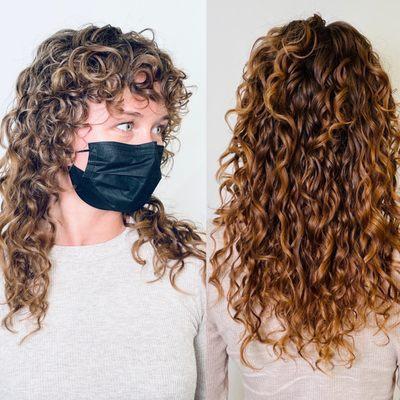 Spiral Perm with Shag Haircut