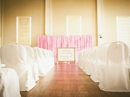 My ceremony set up at the Great Hall.