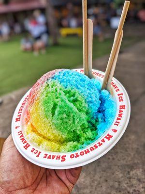 Rainbow shave ice