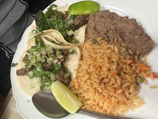 Taco Platter - Carne Asada