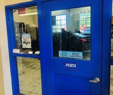 View of shop from waiting room