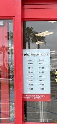 Pharmacy hours