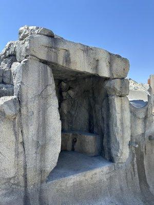 New grotto almost complete with slide in Roseville