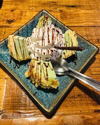 Green Tea Tempura Ice Cream--solid!