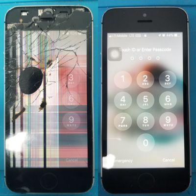 iPhone 5se screen replacement. Same day cell phone and tablet repair done professionally. 586-883-6628