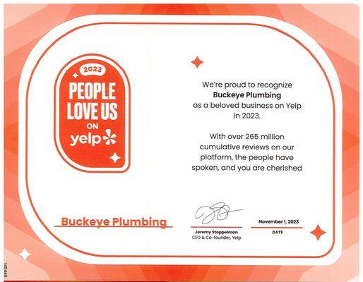 2023 Yelp Cherished Business - People's Choice award :)