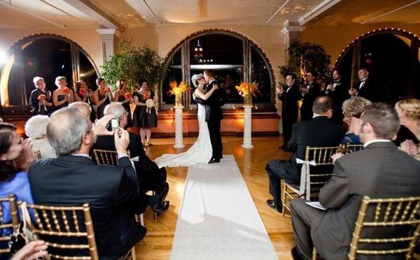 Wedding Ceremony in front of the Empire State building