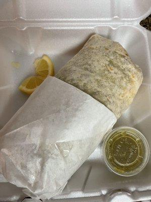 Chicken panchito burrito