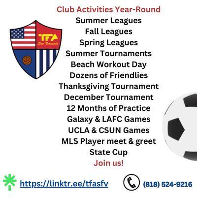 Soccer club plays at LA schools.  Affordable and an excellent choice for youth soccer.