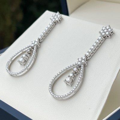 Custom diamond chandelier earrings