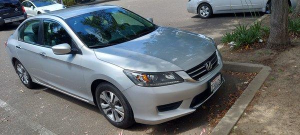 A newly repaired 2014 Honda Accord LX.