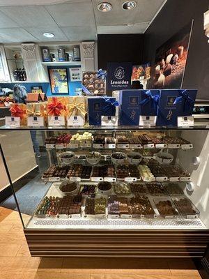 Inside. One of only two places to get Leonidas chocolates in NYC