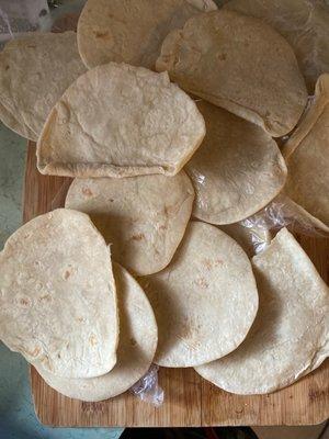 Flour tortillas.