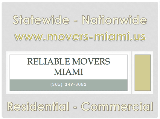 Reliable Movers Miami