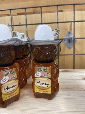 Honey with bee keeper mask